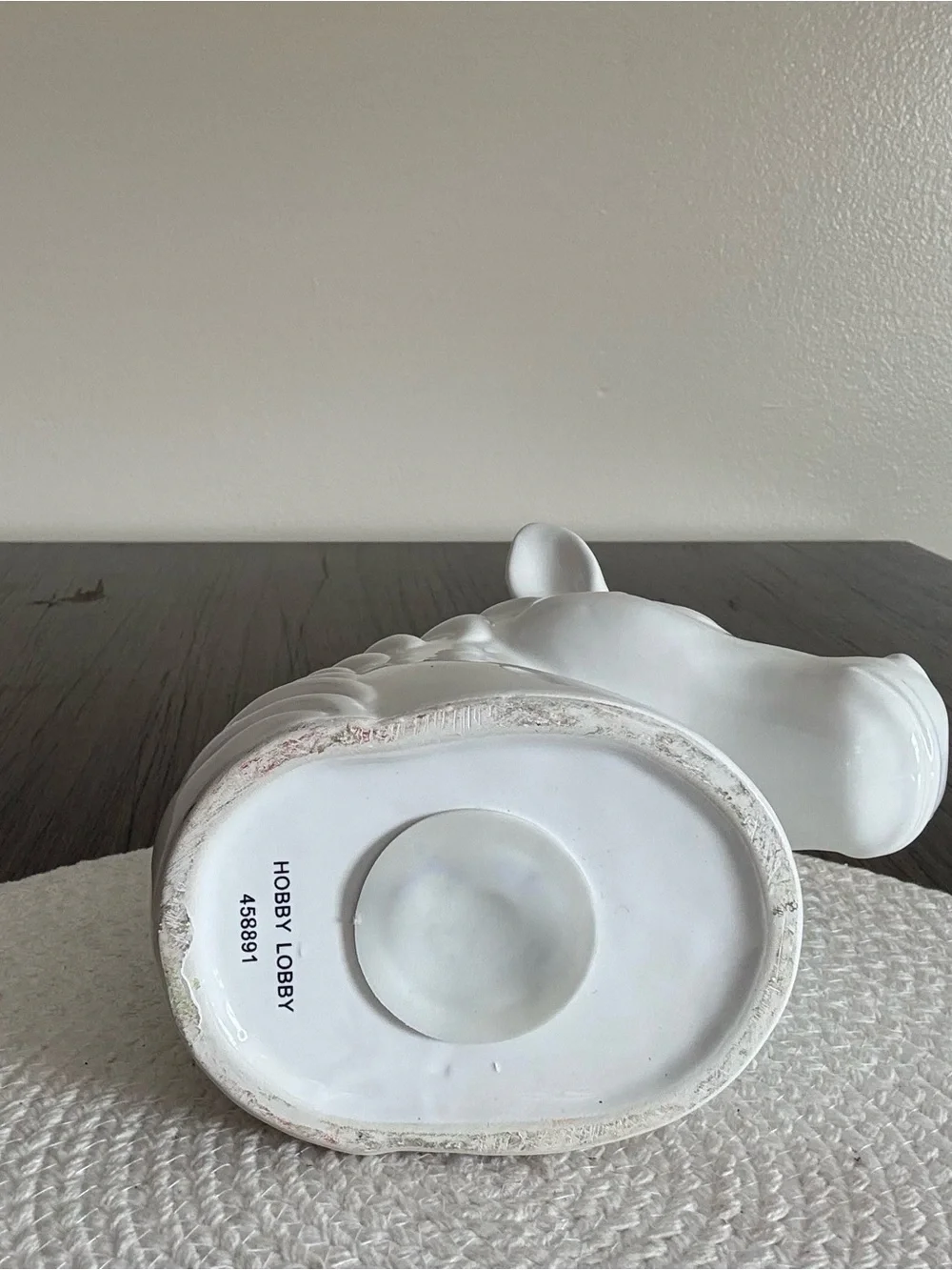 White Ceramic Unicorn Bank Bust with Gold Horn
